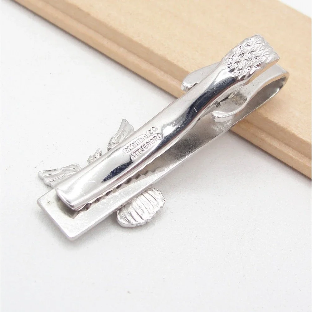 Vintage BSA Boy Scouts of America Eagle Tie Clip Bar Robbins Co Attleboro